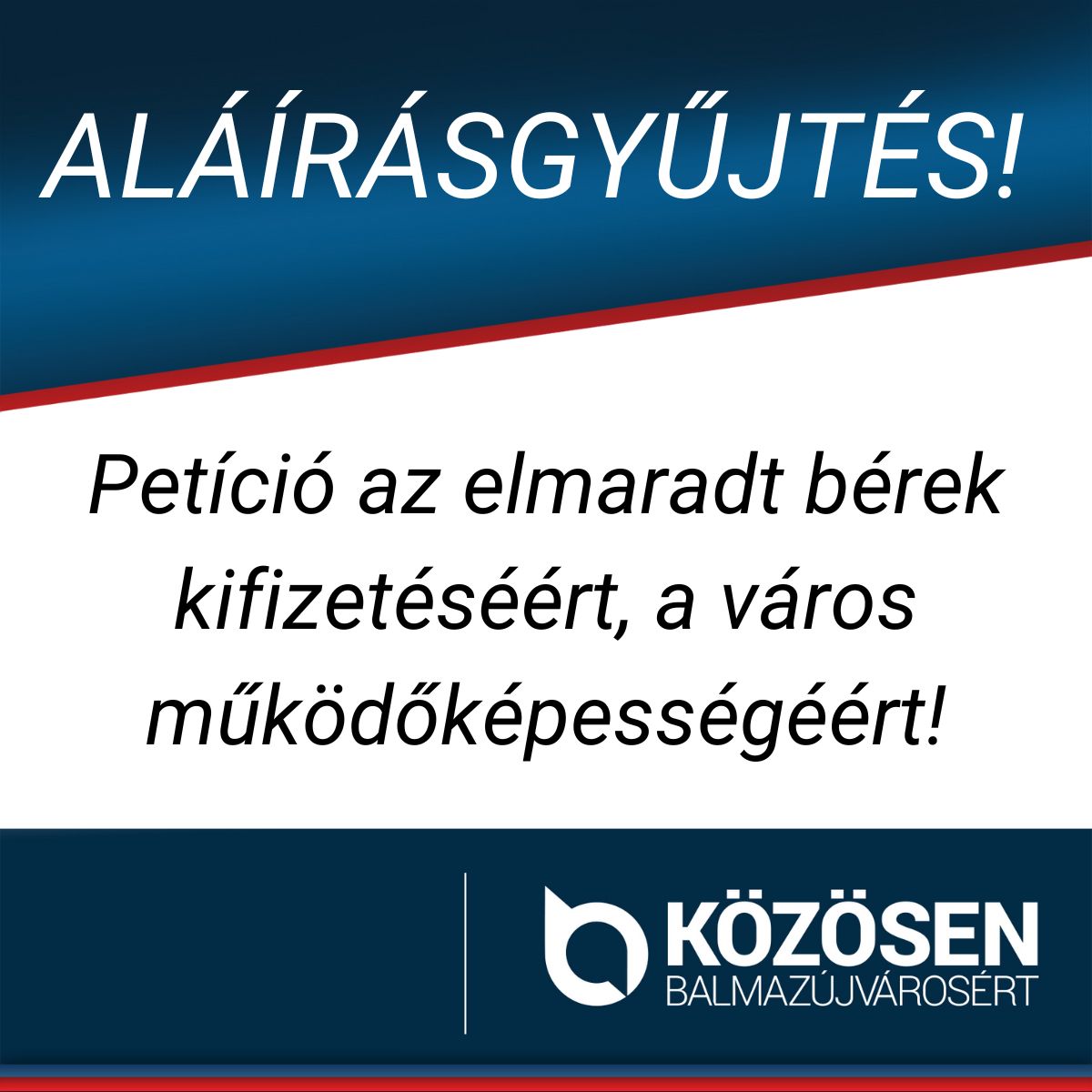 Aláírásgyűjtés!